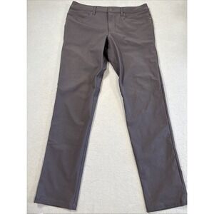 PANTS GOLF Lululemon Men 32x30 CHARCOAL GRAY ABC Slim Stretch Warpstreme LM5704S